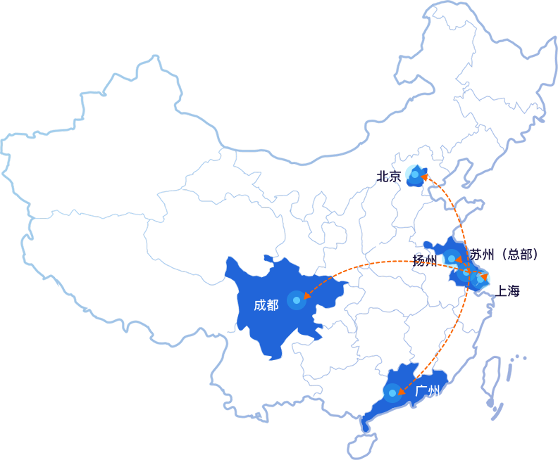 盟拓数字科技全国战略部署图